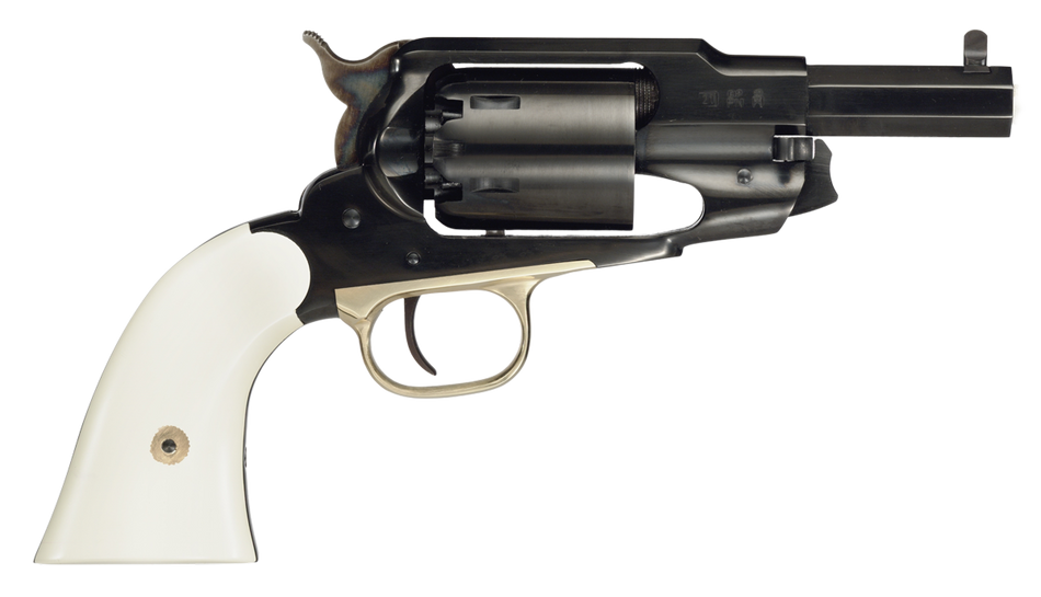 Pietta 1858 ACE Black Powder Revolver .44 Cal 3" Blued Barrel Walnut Grip White Finish