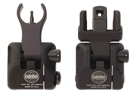 LWRC 2000065A01 Skirmish Backup Iron Sight Set Black Folding AR-15
