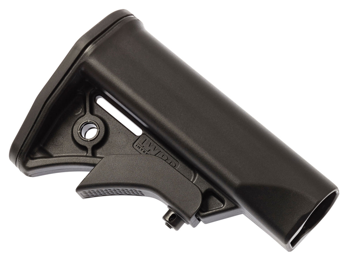 LWRC 2000124A01 Compact Adjustable Stock Black Synthetic for AR-15/M16 Mil-Spec Tube