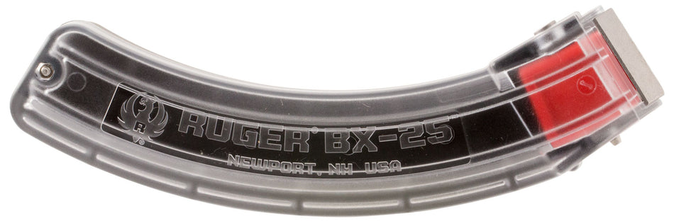 Ruger 90591 BX-25 25rd Clear .22 LR Magazine for 10/22, SR, Charger, 77/22