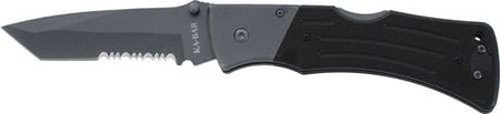 Ka-Bar G10 Mule 4" Serrated Tanto Folding Knife Black G10 Grips