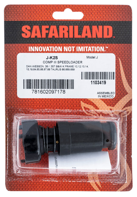 Safariland JK2S Comp III .38 Special/.357 Mag 6rd Spring-Driven Speedloader Dan Wesson/S&W