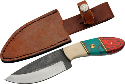 SZCO Rite Edge 8.5" Redtail Hunter Fixed Blade Knife with Leather Sheath