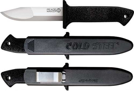 Cold Steel Peace Maker III 4" Plain Edge Boot Knife with Polymer Sheath
