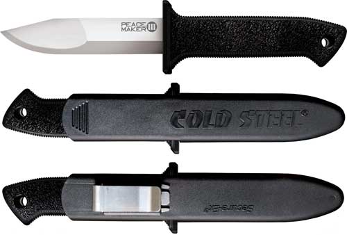 Cold Steel Peace Maker III 4" Plain Edge Boot Knife with Polymer Sheath