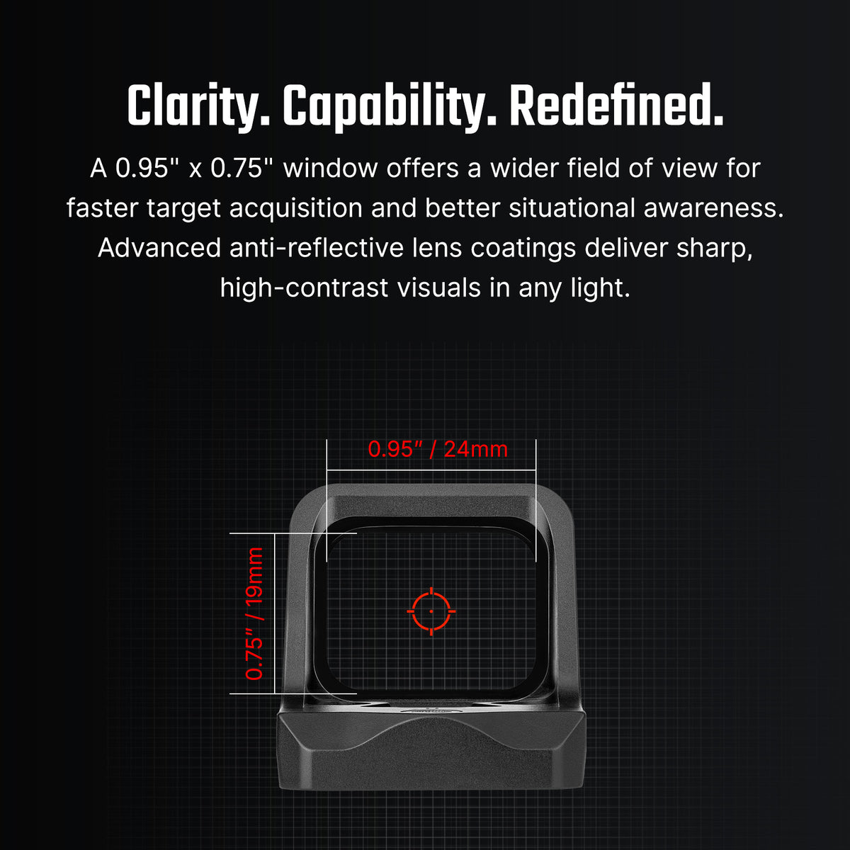 Osight C 3 MOA Dot 32 MOA Circle Multi-Reticle Red Dot Sight Compact