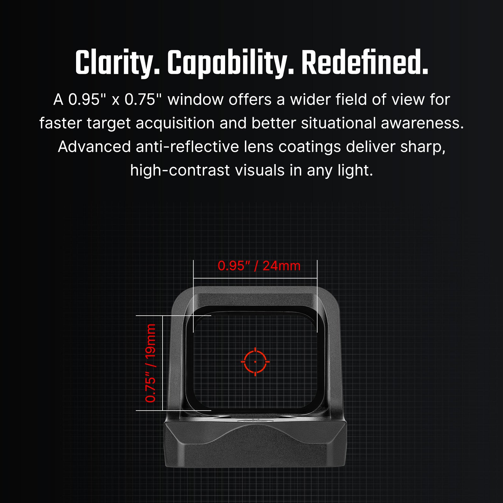 Osight C 3 MOA Dot 32 MOA Circle Multi-Reticle Red Dot Sight Compact