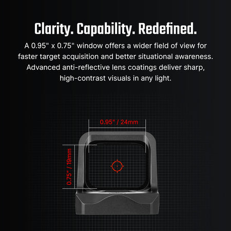 Osight C 3 MOA Dot 32 MOA Circle Multi-Reticle Red Dot Sight Compact