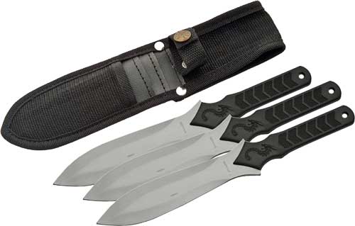 SZCO Rite Edge 10" Dragon Throwing Knife 3-Piece Set with Sheath