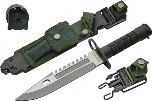 SZCO Rite Edge 7.75" M-9 Commando Fixed Blade Knife with Sheath