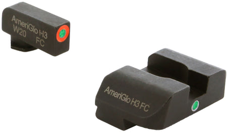 AmeriGlo GL201 i-Dot Tritium Night Sight Set for Glock – Green Tritium Orange Outline Front, Green Tritium Rear