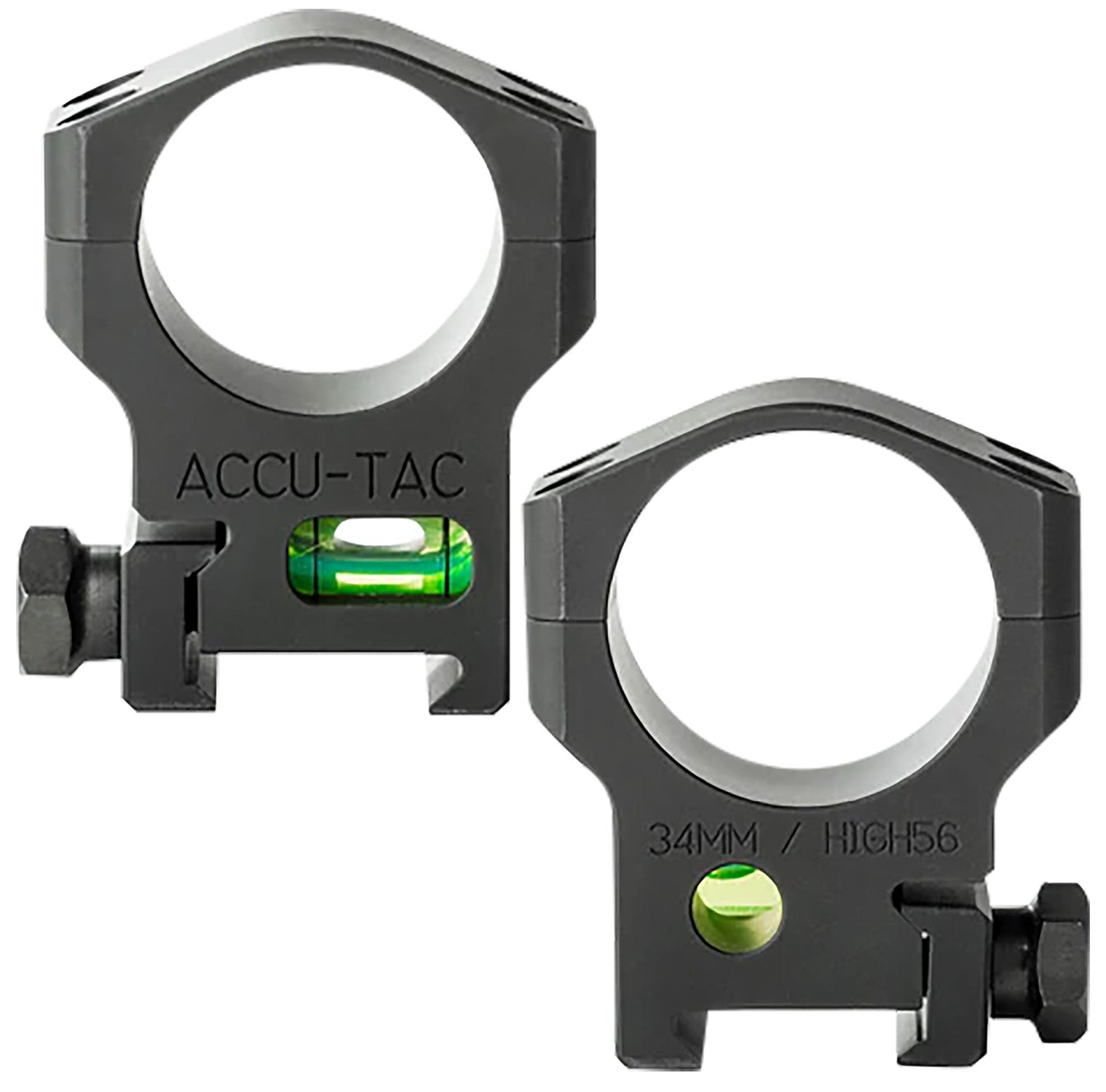 Accu-Tac HSR340 34mm Scope Rings Flat Black Precision CNC Machined