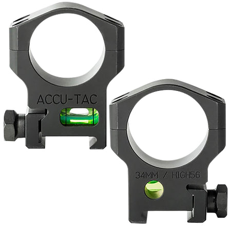 Accu-Tac HSR340 34mm Scope Rings Flat Black Precision CNC Machined