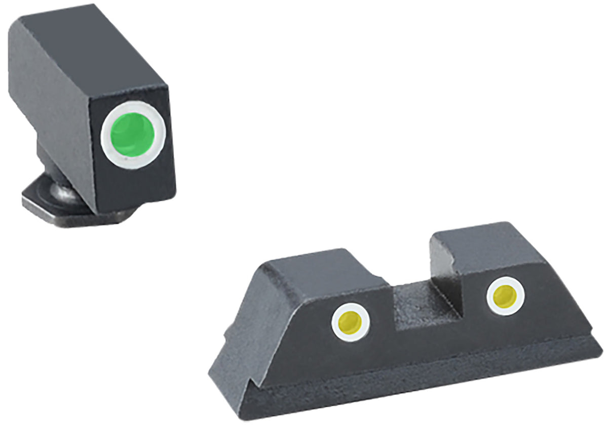 TruGlo TG231G1AW Tritium Pro White Outline Night Sight Set for Glock 42/43/43X/48 (Non-MOS)