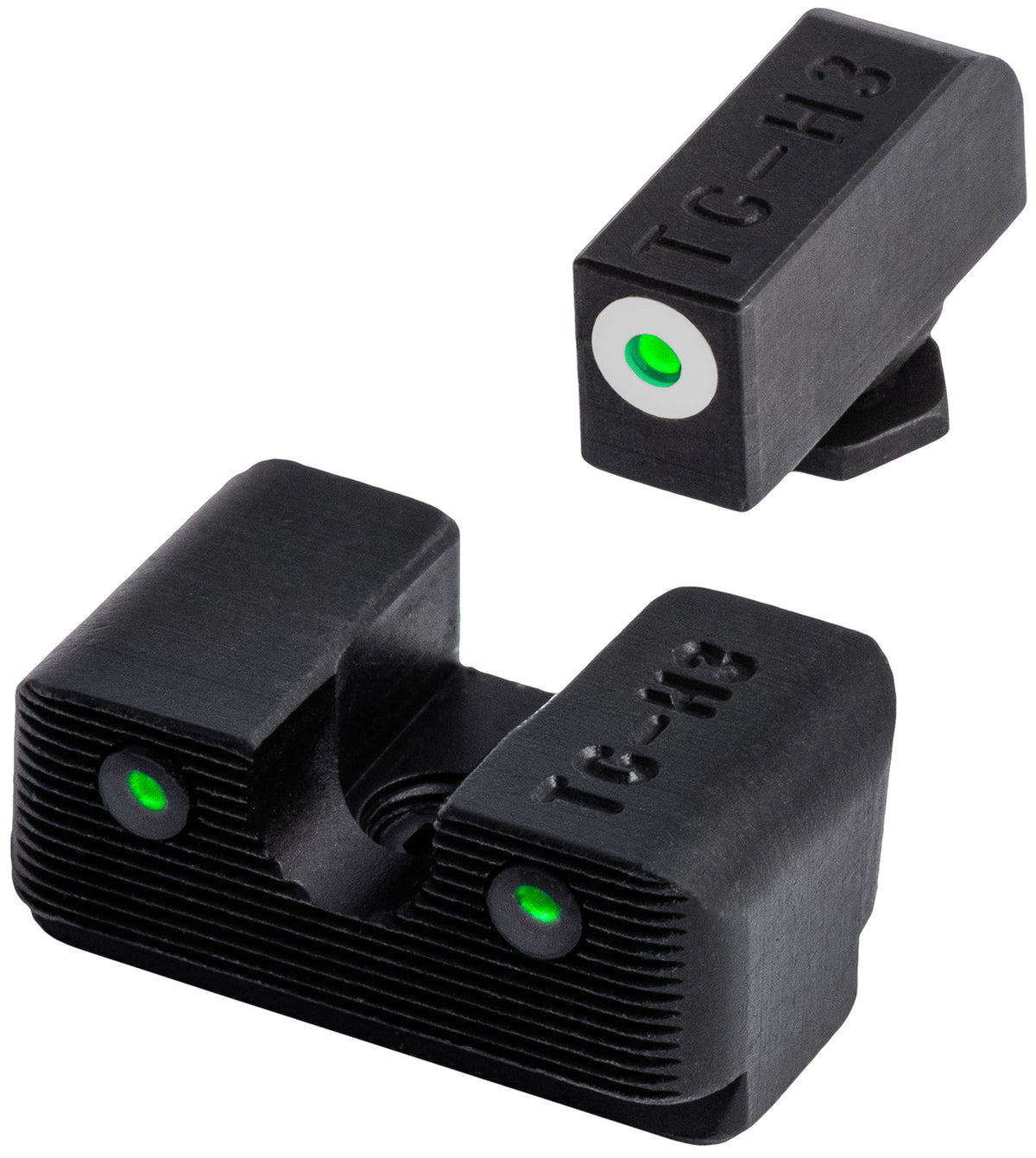 TruGlo TG231G1W Tritium Pro Low White Outline Night Sight Set for Most Glock (Non-MOS)