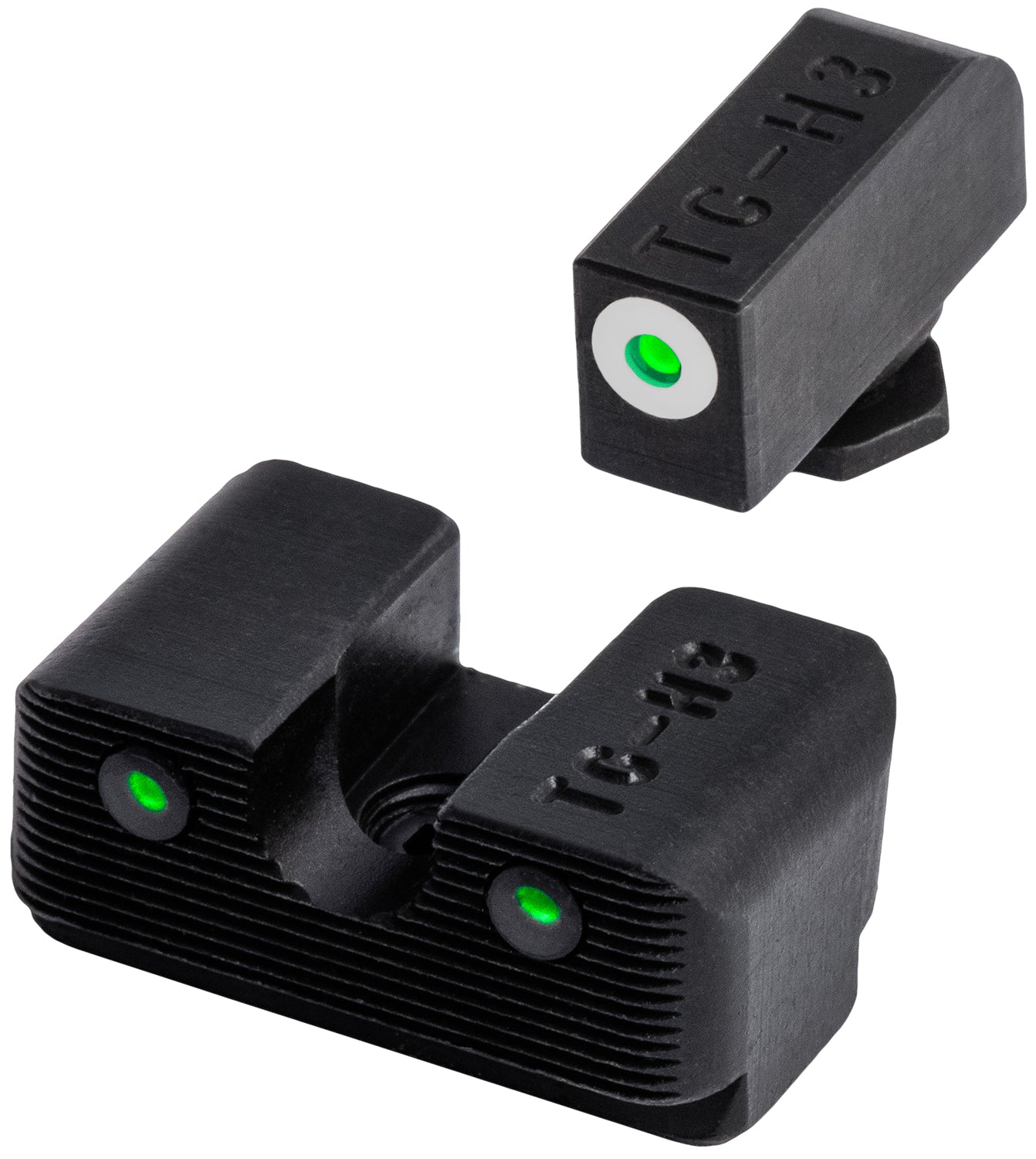 TruGlo TG231G1W Tritium Pro Low White Outline Night Sight Set for Most Glock (Non-MOS)