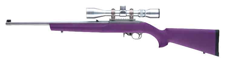 Hogue OverMolded Stock Ruger 10/22 Standard Weight Barrel Purple