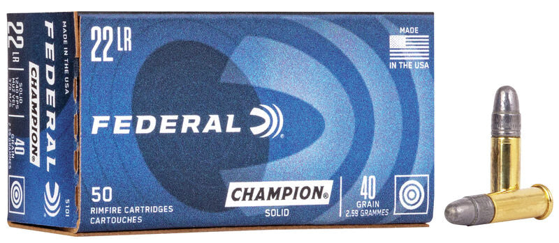 Federal Lightning Champion Training .22 Long Rifle 40 gr Solid ammo