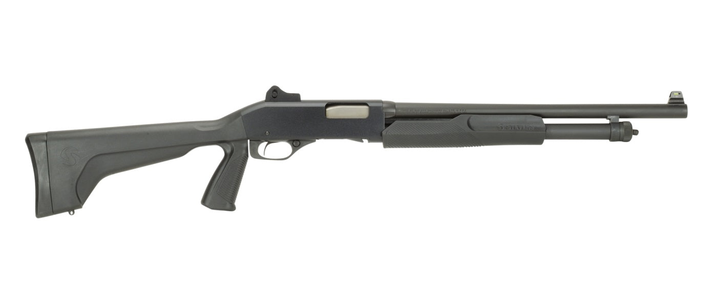 Stevens 22439 320 Security 20 Gauge 3" 5+1 18.50" Matte Blued Carbon Steel Barrel, Matte Black Fixed Pistol Grip Stock Ambidextrous, Ghost Ring Sight