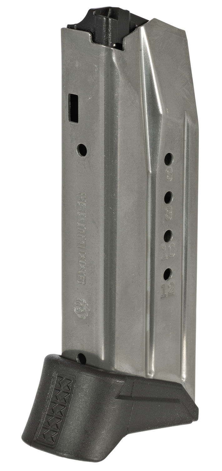 Ruger 90618 American Pistol Compact 12-Round 9mm Luger Magazine Nickel Steel
