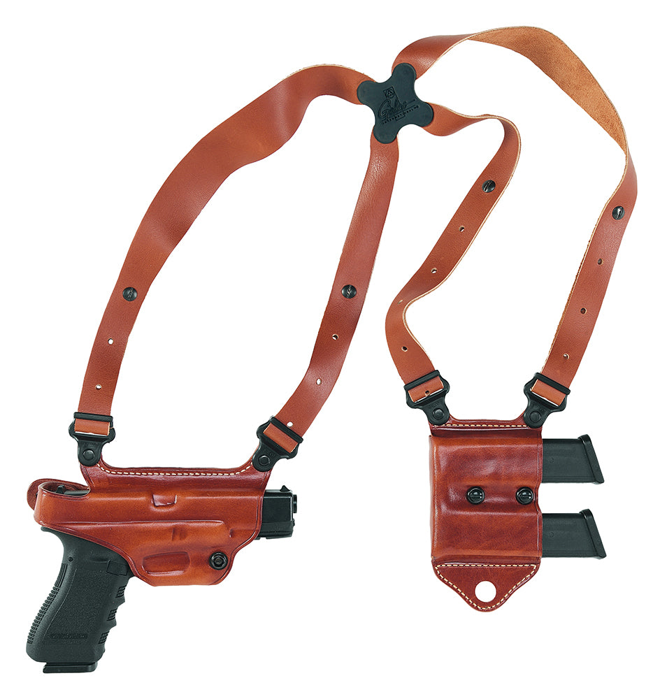 Galco MCII224 Miami Classic II Shoulder Holster System Tan Leather Fits Glock 17/19/22 RH