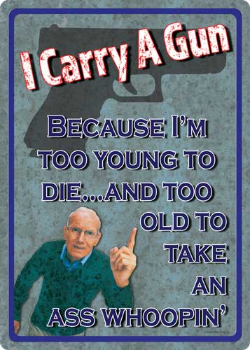 Rivers Edge 12"x17" Too Young to Die Embossed Tin Sign