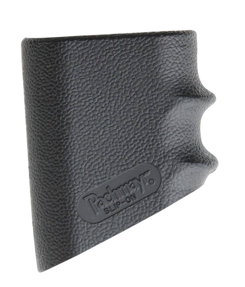 Pachmayr 05108 Slip-On Grip Size 3 with Finger Grooves Medium Pistol Black Rubber
