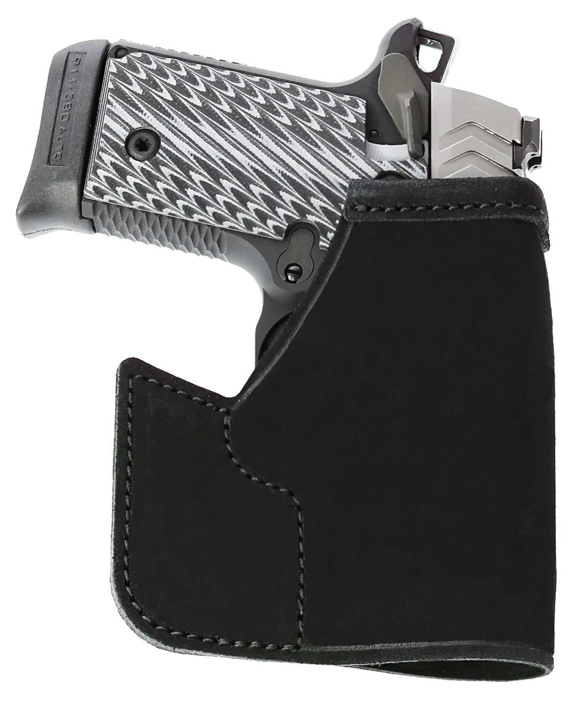 Galco PRO626B Pocket Protector Black Leather Holster Fits S&W Bodyguard 38 Ambidextrous
