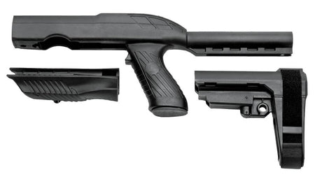 SB Tactical 1022A301SB Specialty Brace Kit for Ruger 10/22 Charger TD - Elasto-Polymer Black