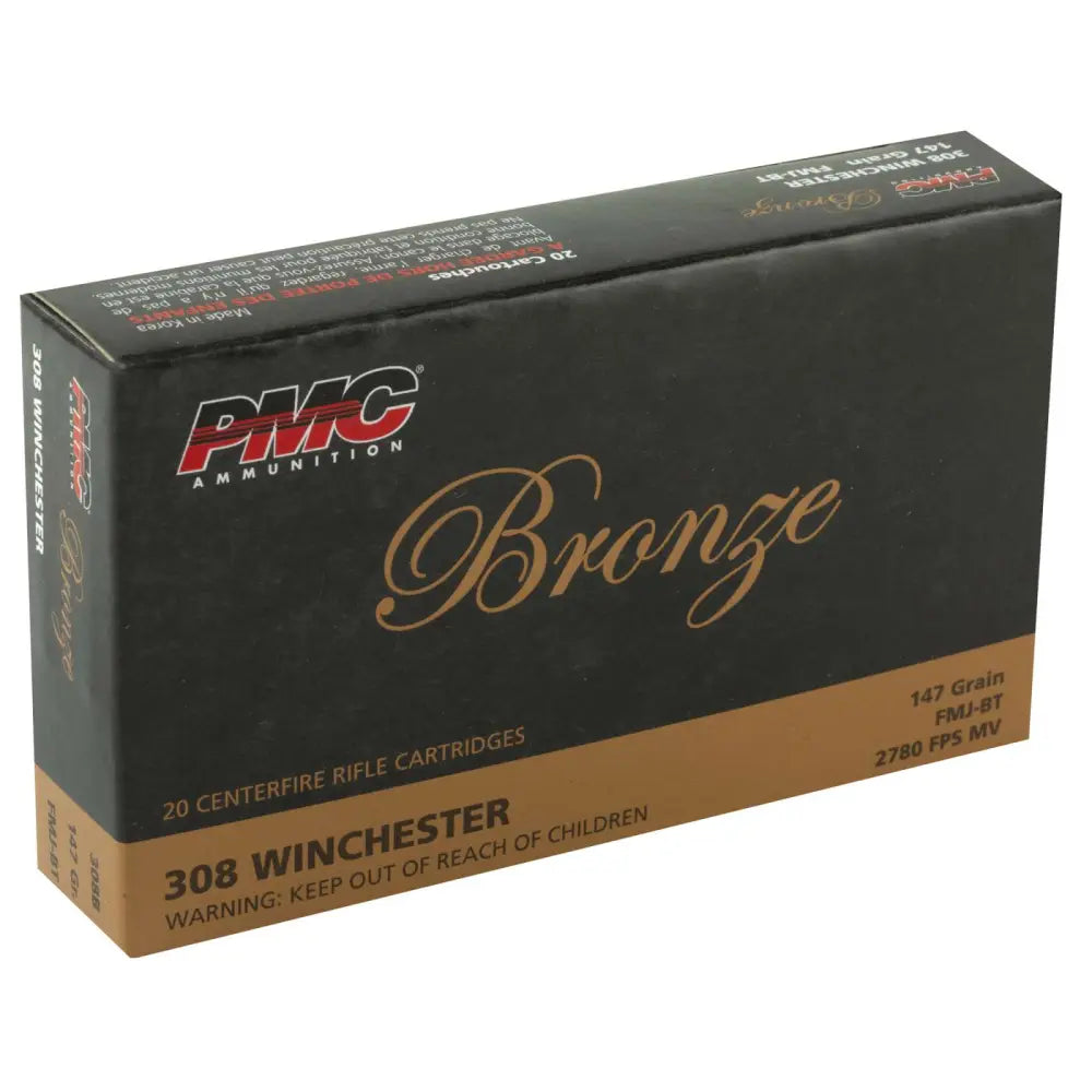 PMC Bronze 308 Win 147 gr Full Metal Jacket Boat Tail (FMJBT)