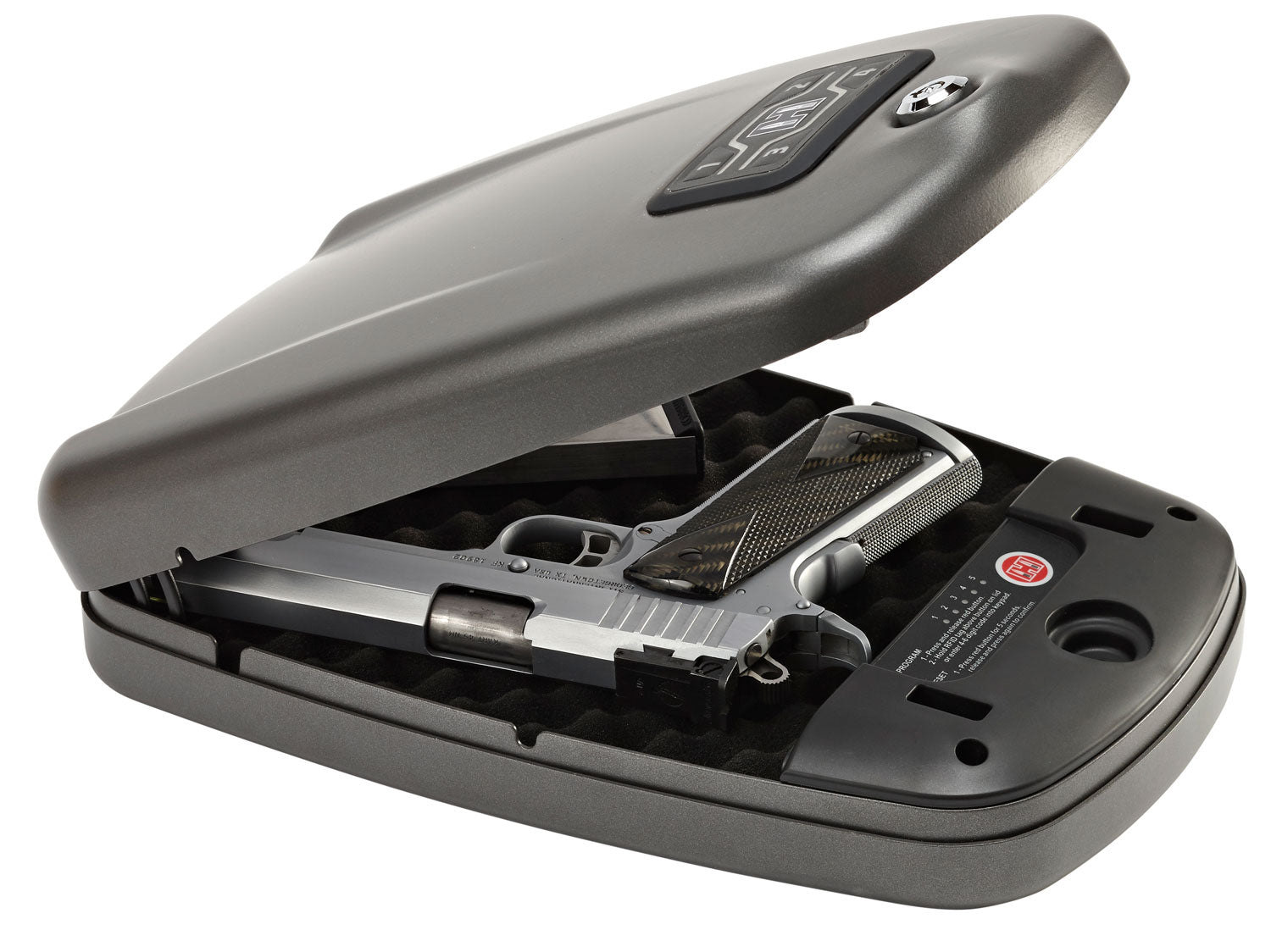 Hornady 98172 Rapid Safe 2700KP XL RFID Keypad Key Entry Black Steel Handgun Safe