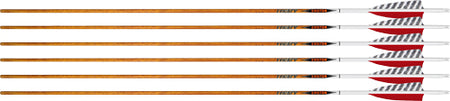 Easton 6.5 Carbon Legacy 400 Arrow 4" Left Helical Feather Fletching 6-Pack