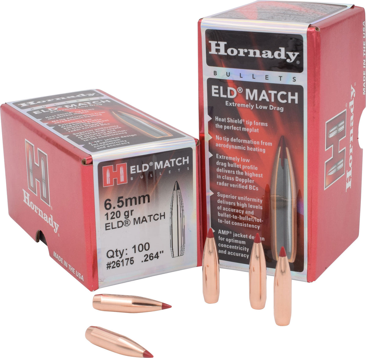 Hornady ELD Match 6.5mm .264 120gr Extremely Low Drag Match Bullets 100/Box