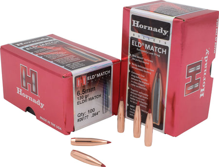 Hornady ELD Match 6.5mm .264 130gr Extremely Low Drag Match Bullets 100/Box