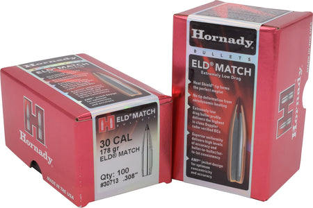 Hornady ELD Match 30 Cal .308 178gr Extremely Low Drag Match Bullets 100/Box