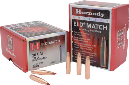 Hornady ELD Match Bullets 30 Caliber .308 Diameter 225gr 100-Count Box