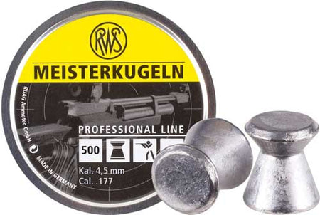 RWS Meisterkugeln .177 Pellets 8.2 Grain Pro-Line 500-Pack