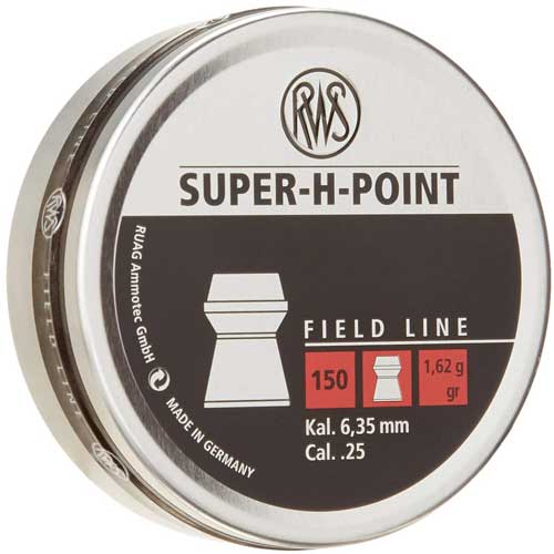 RWS Super-H-Point .25 Cal Field Pellets 25 Grain 150-Pack
