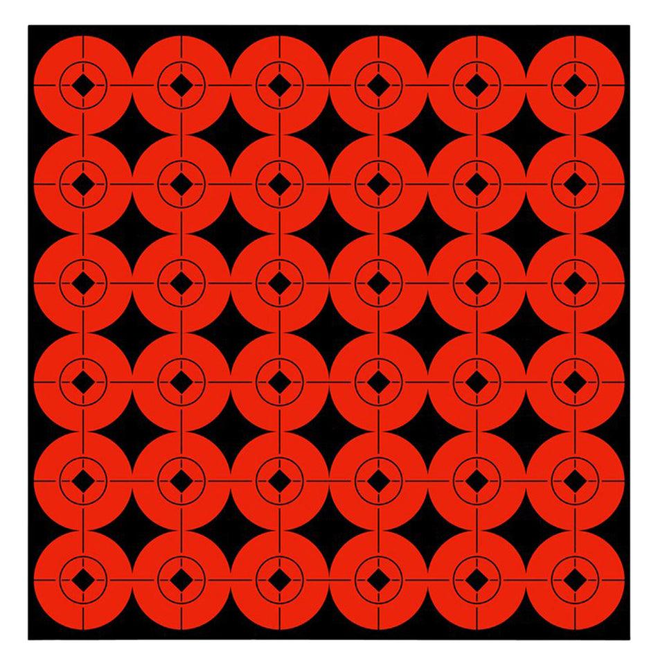 Birchwood Casey Target Spots 1" Self-Adhesive Bullseye Black/Orange 360 Pack