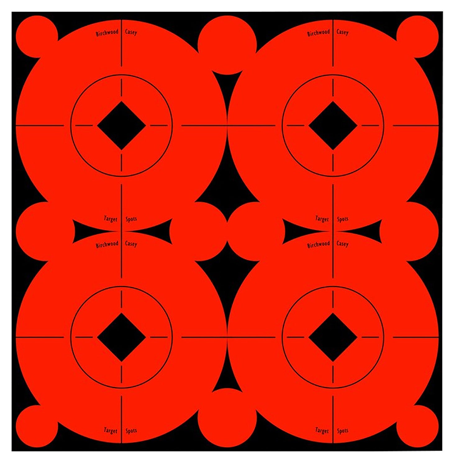 Birchwood Casey Target Spots 3" Self-Adhesive Bullseye Black/Orange 40 Pack