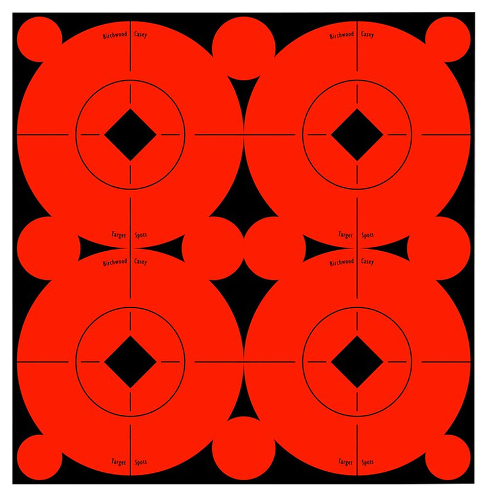 Birchwood Casey Target Spots 3" Self-Adhesive Bullseye Black/Orange 40 Pack