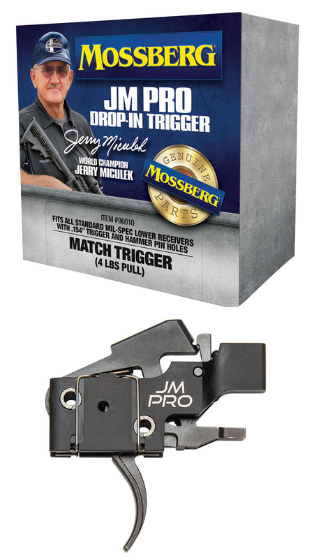 Mossberg 96010 JM Pro Adjustable Match AR Drop-In Trigger 4 lb Pull for AR15 & AR10 .154" Pin Holes