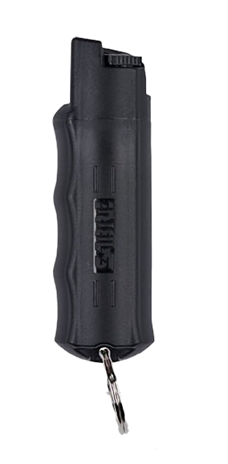 Sabre 3-in-1 Pepper Spray Quick Release Key Ring Hard Case Black