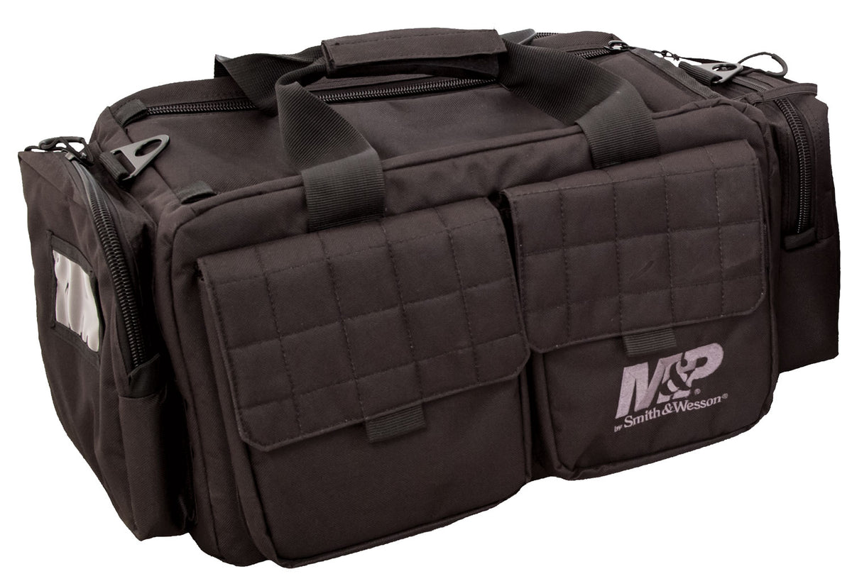 M&P Accessories 110023 Officer Tactical Range Bag 22" Black Nylon with Heavy Duty Hardware