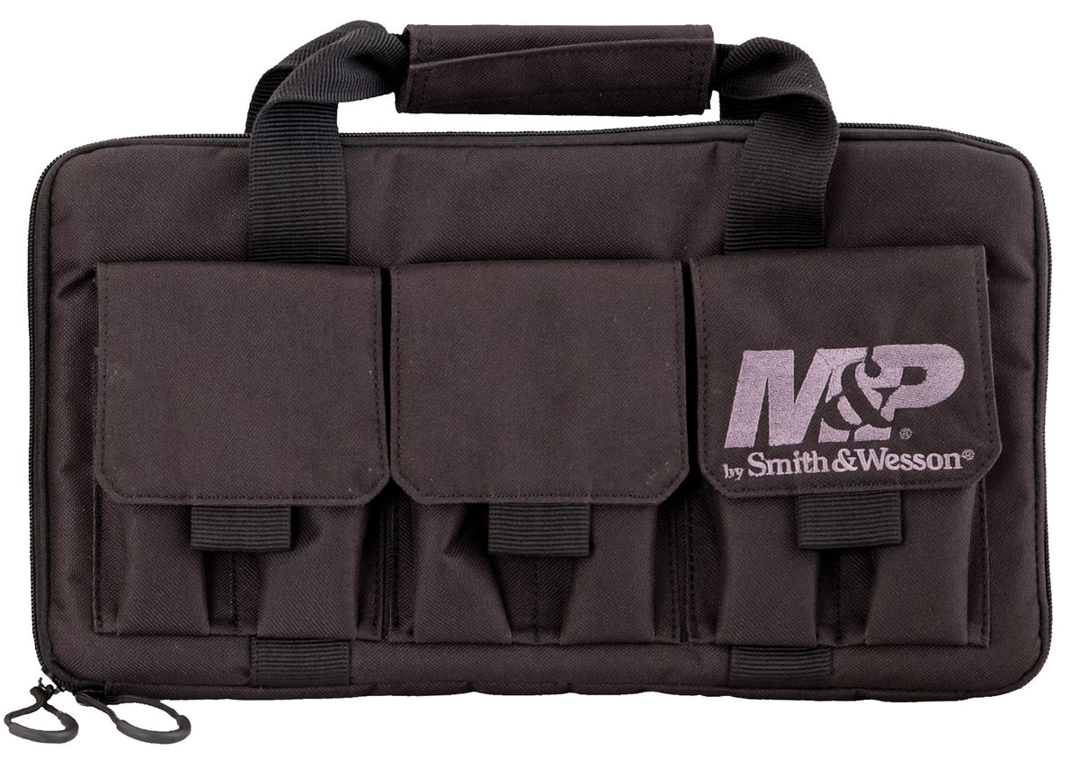 M&P Accessories 110029 Pro Tac Double Handgun Case Black Nylon Holds 2 Pistols