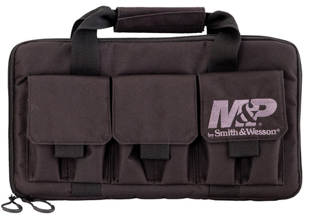 M&P Accessories 110029 Pro Tac Double Handgun Case Black Nylon Holds 2 Pistols