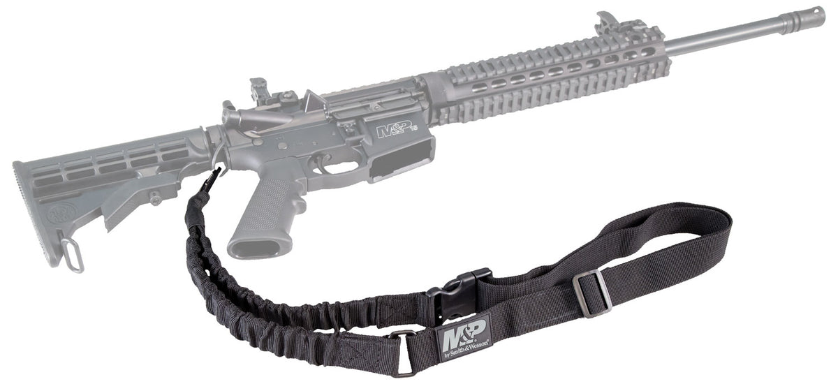 M&P Accessories 110030 Single Point Bungee Sling Kit Black Nylon for AR Platform