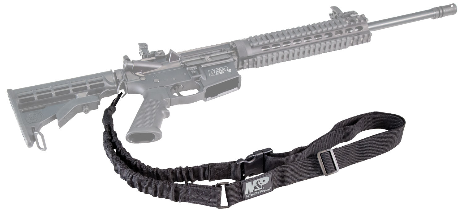 M&P Accessories 110030 Single Point Bungee Sling Kit Black Nylon for AR Platform