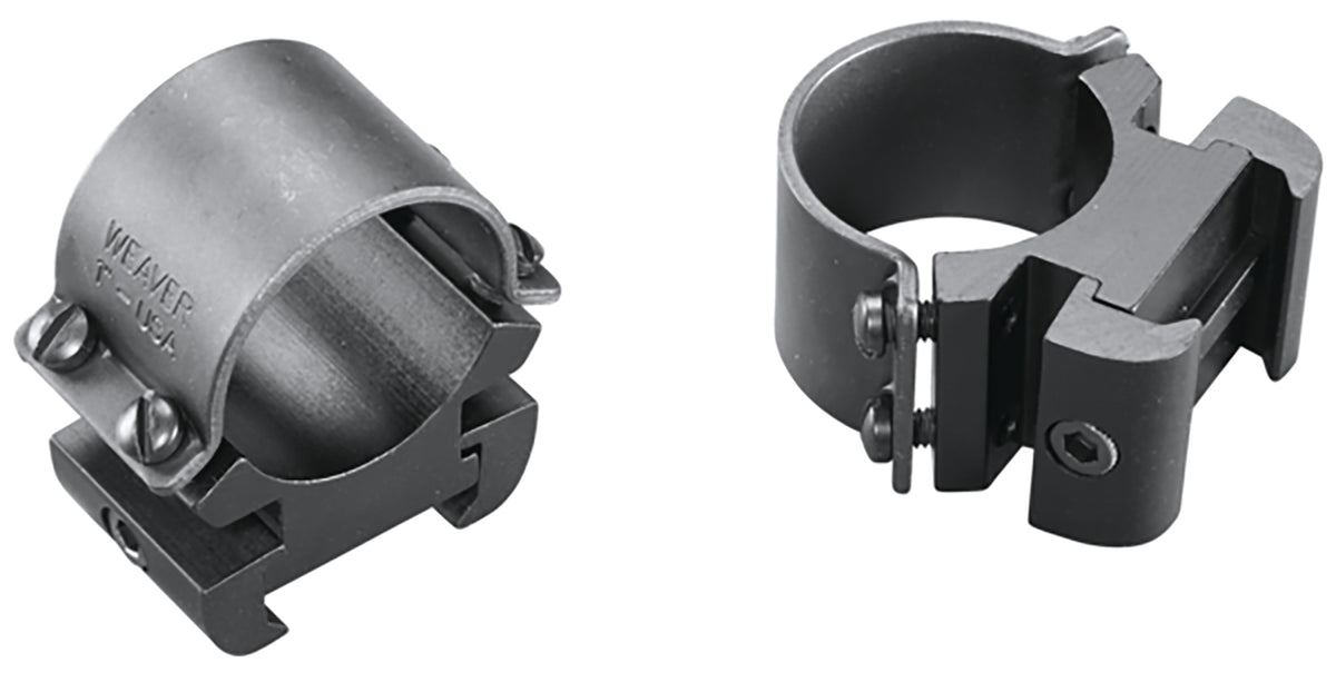 Weaver 49144 Sure Grip Windage Adjustable Scope Rings Matte Black 1" High