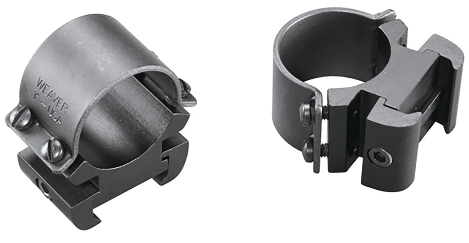 Weaver 49144 Sure Grip Windage Adjustable Scope Rings Matte Black 1" High